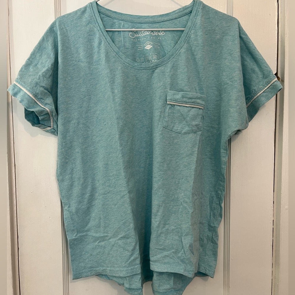 Women’s Large Teal or Aqua Pact PJ Set (top & bottom)